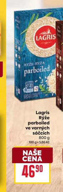 Lagris Rýže parboiled ve varných sáčcích 800 g