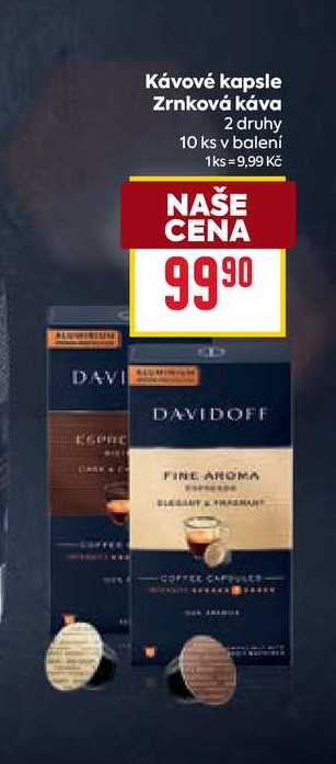 Kávové kapsle Zrnková káva 10ks