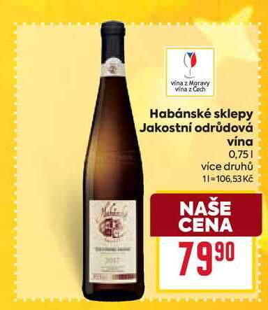 Habánské sklepy Jakostní odrůdová vína 0,75l