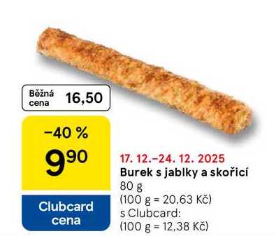 Burek s jablky a skořicí, 80 g  