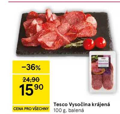 Tesco Vysočina krájená, 100 g