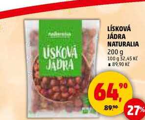 LÍSKOVÁ JÁDRA NATURALIA, 200 g