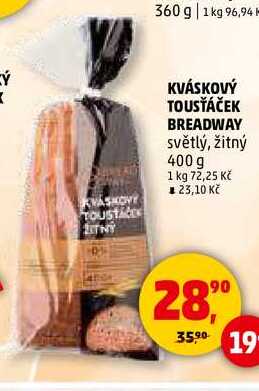 KVÁSKOVÝ TOUSŤÁČEK BREADWAY, 400 g