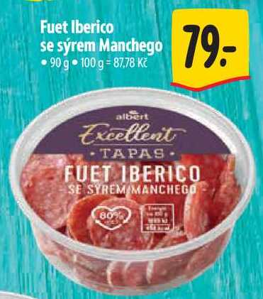 Fuet Iberico se sýrem Manchego, 90 g