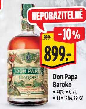 Don Papa Baroko, 0,7 l