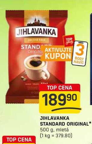 JIHLAVANKA STANDARD ORIGINAL 500 g, mletá