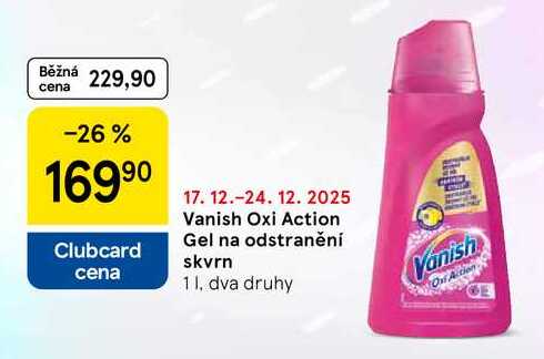 Vanish Oxi Action Gel na odstranění skvrn, 1 l