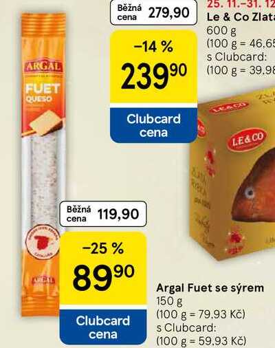 Argal Fuet se sýrem, 150 g