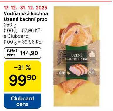 Vodňanská kachna Uzené kachní prso, 250 g  