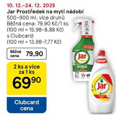 Jar Prostředek na mytí nádobí, 500-900 ml