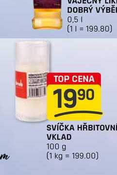 SVÍČKA HŘBITOVNÍ VKLAD 100 g 