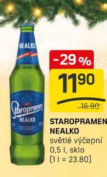 STAROPRAMEN NEALKO světlé výčepní 0,5l