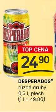 DESPERADOS různé druhy 0,5l, plech