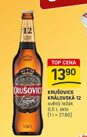 KRUŠOVICE KRÁLOVSKÁ 12 světlý ležák 0,5l
