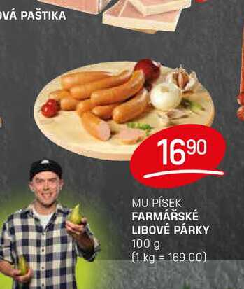 FARMÁŘSKÉ LIBOVÉ PÁRKY 100 g 