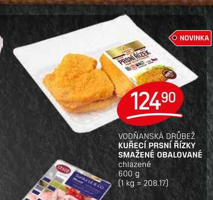 KUŘECÍ PRSNÍ ŘÍZKY SMAŽENÉ OBALOVANÉ chlazené 600 g