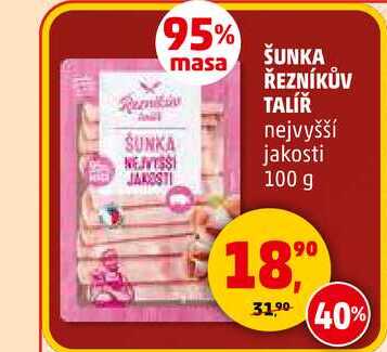 ŠUNKA ŘEZNÍKŮV TALÍŘ, 100 g