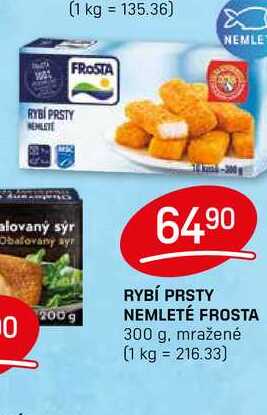 RYBÍ PRSTY NEMLETÉ FROSTA 300 g, mražené