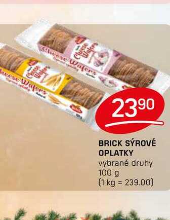 BRICK SÝROVÉ OPLATKY vybrané druhy 100 g 