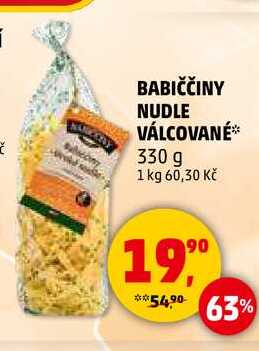 BABIČČINY NUDLE VÁLCOVANÉ, 330 g 