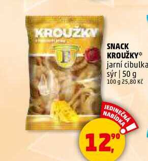 SNACK KROUŽKY jarní cibulka sýr, 50 g