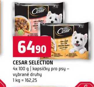 CESAR SELECTION Cesar 4x 100 g kapsičky pro psy vybrané druhy