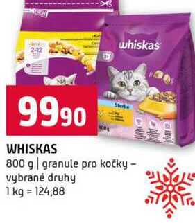 WHISKAS 800 g granule pro kočky vybrané druhy 