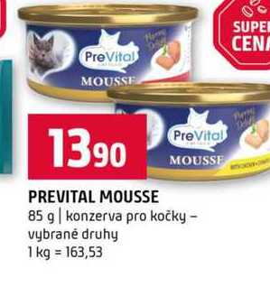 PREVITAL MOUSSE 85 g konzerva pro kočky - vybrané druhy