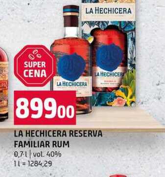 LA HECHICERA RESERVA FAMILIAR RUM 0,7l vol. 40%  