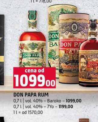 DON PAPA RUM 0,7l vol. 40% Baroko 0,7l vol. 40%-7Yo 