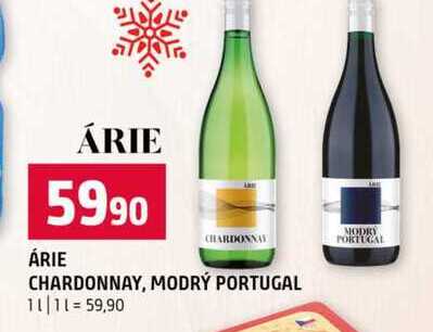 ÁRIE CHARDONNAY CHARDONNAY, MODRÝ PORTUGAL 1l