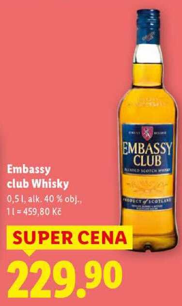 Embassy club Whisky, 0,5 l