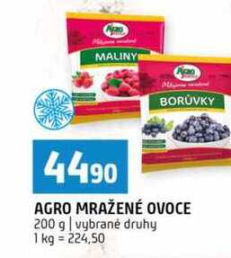 AGRO MRAŽENÉ OVOCE 200 g vybrané druhy 