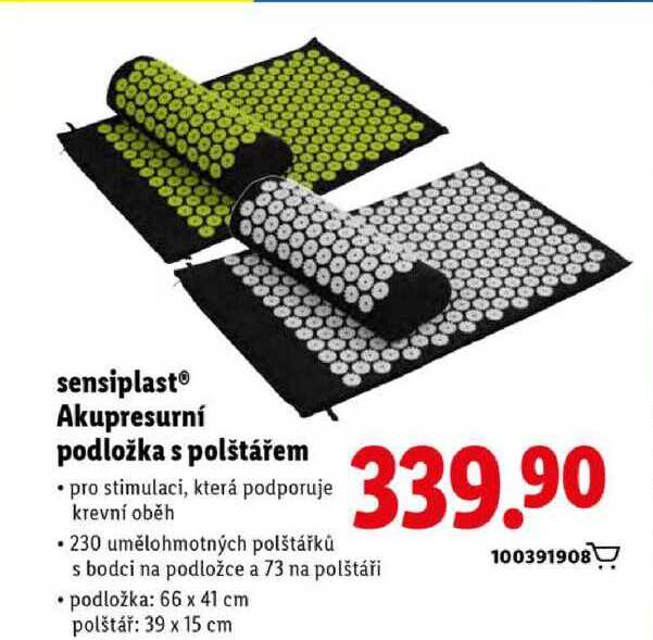 sensiplast Akupresurní podložka s polštářem 