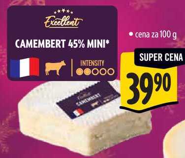 CAMEMBERT 45% MINI, cena za 100 g 