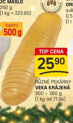VEKA KRÁJENÁ 300 - 360 g