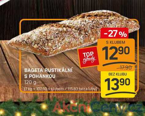BAGETA RUSTIKÁLNÍ S POHANKOU 120 g 