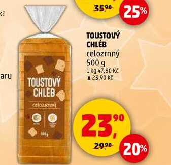 TOUSTOVÝ CHLÉB celozrnný, 500 g 