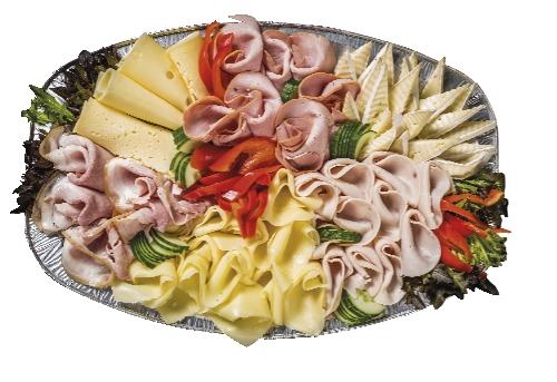 Obložená mísa se šunkou a sýrem