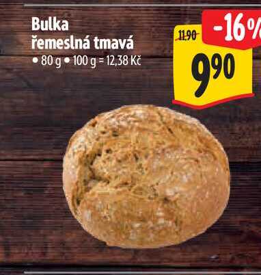 Bulka řemeslná tmavá 80 g  