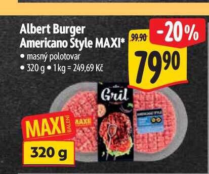 Albert Burger Americano Style MAXI 320 g