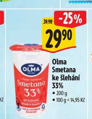   Olma Smetana ke šlehání  33% 200 g
