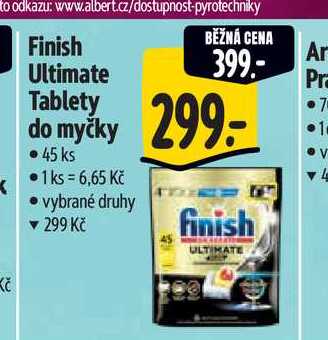   Finish Ultimate Tablety do myčky  45 ks  