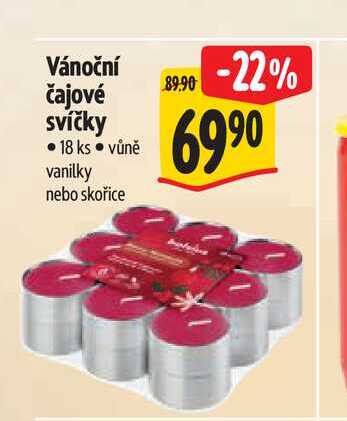 Vánoční čajové svíčky 18 ks