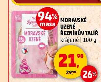MORAVSKÉ UZENÉ ŘEZNÍKŮV TALÍŘ, 100 g 