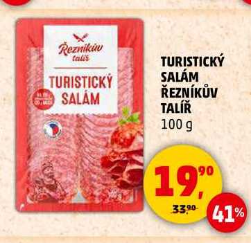 TURISTICKÝ SALÁM ŘEZNÍKŮV TALÍŘ, 100 g 
