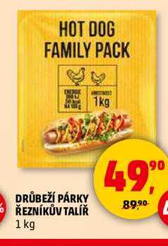 DRŮBEŽÍ PÁRKY ŘEZNÍKŮV TALÍŘ, 1 kg