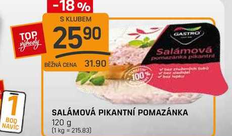 SALÁMOVÁ PIKANTNÍ POMAZÁNKA 120 g