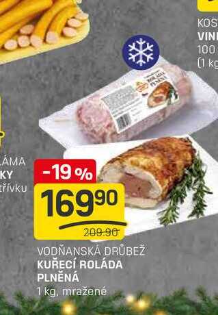 KUŘECÍ ROLÁDA PLNĚNÁ 1 kg, mražené