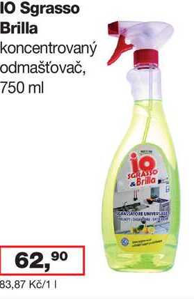 IO Sgrasso Brilla koncentrovaný odmašťovač, 750 ml